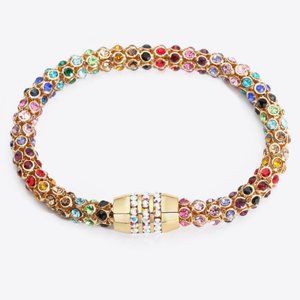 Inlaid Rhinestone Copper Bracelet For Women